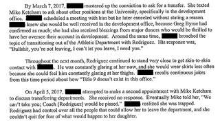 Illustration for article titled Former Assistant Says Rich Rodriguez Grabbed His Penis In Front Of Her, Was Nicknamed "The Predator"